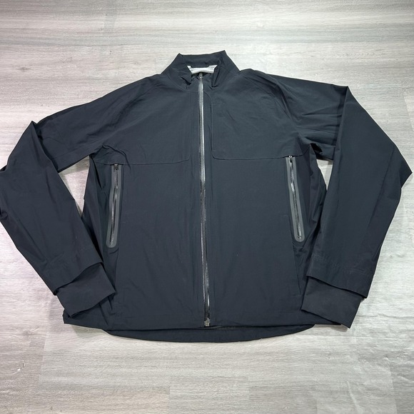 lululemon athletica Other - Lululemon Jacket Mens XL Black Full Zip Windbreaker Reflective Running Cycling